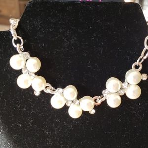 Pearl and diamond bracelet  called I DO!